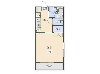 アイジェイハウス北(1K/1階)の間取り写真