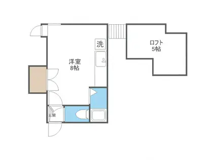 アップルハウス南郷(ワンルーム/1階)の間取り写真