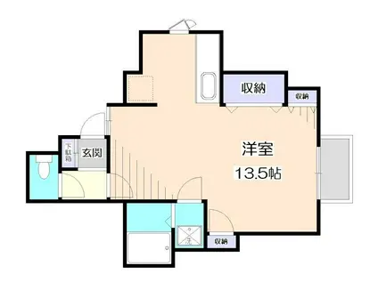 センターヴィレッジ(ワンルーム/1階)の間取り写真
