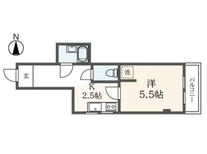 東城ビル(1K/3階)の間取り写真