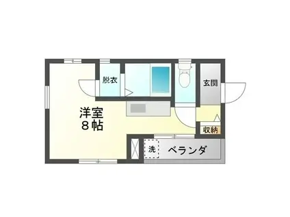 メゾン各務(ワンルーム/3階)の間取り写真