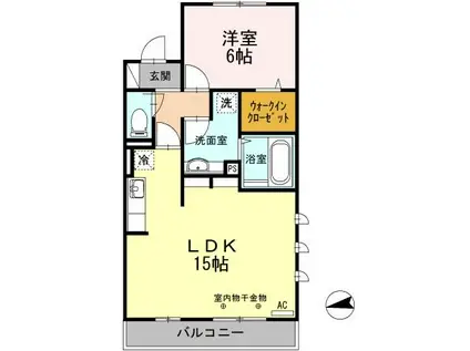 トネリコテラス 1(1LDK/3階)の間取り写真