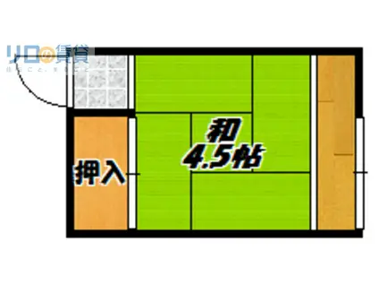 牧野アパート(ワンルーム/2階)の間取り写真