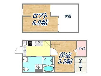 メゾンドイスティクラール(1K/1階)の間取り写真