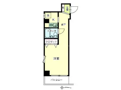 第57新井ビル(ワンルーム/5階)の間取り写真