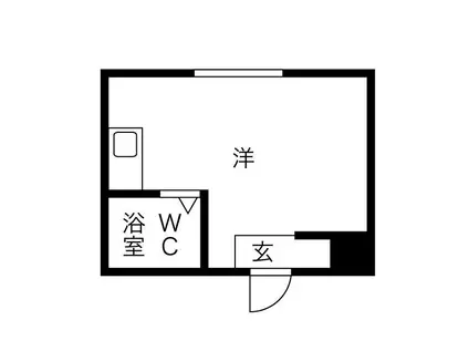 KSコート江坂東(ワンルーム/2階)の間取り写真