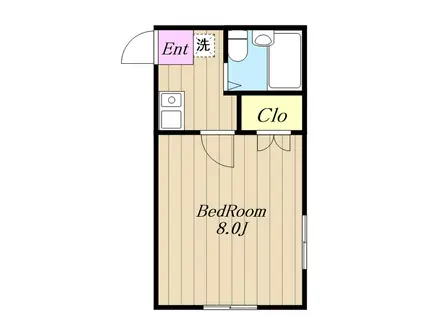 ティモンあさひ(1K/1階)の間取り写真