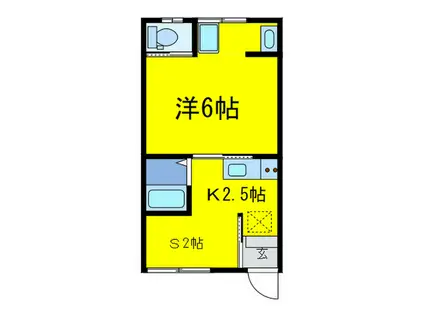 マドカハウス(1SK/2階)の間取り写真