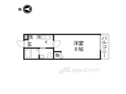 アドミ西院(1K/2階)の間取り写真