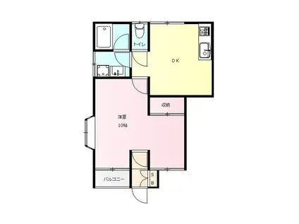 グリーンパーク石井V(1DK/1階)の間取り写真