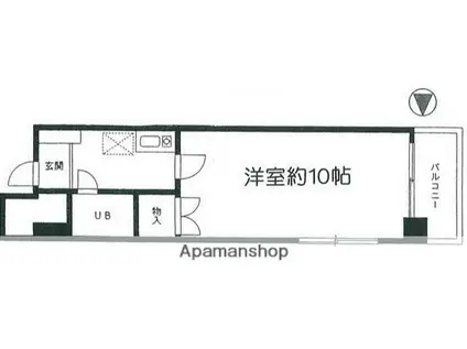 フォート金沢八景相川ビルII(1K/2階)の間取り写真