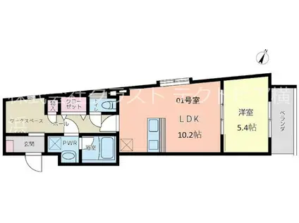 シグネチャー06(1LDK/1階)の間取り写真