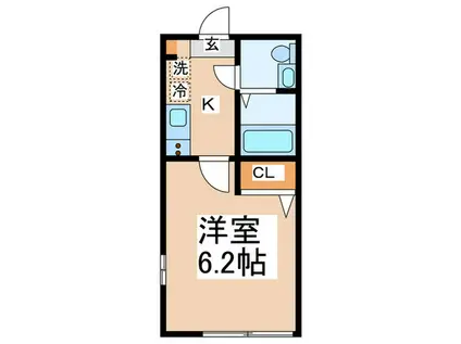 アザーレ・レーヴ淵野辺(1K/3階)の間取り写真