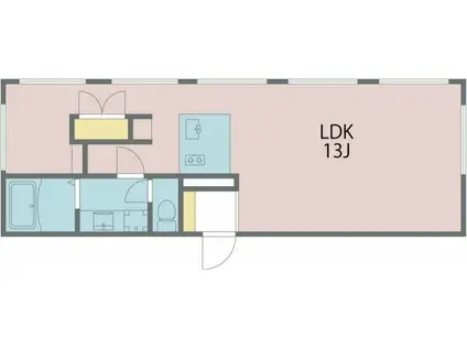 TRIAS561(1LDK/4階)の間取り写真