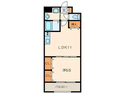アネックス金山(1LDK/2階)の間取り写真