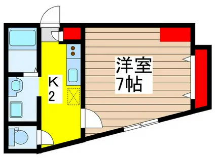 グロースリングさいたま新都心(1K/3階)の間取り写真