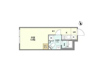 SPHERE YOYOGIUEHARA HILLTOP(1K/1階)の間取り写真