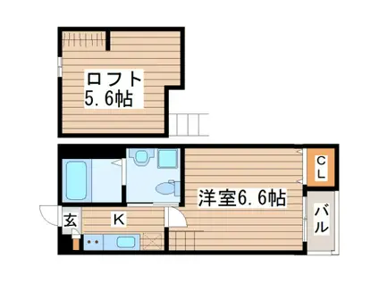 スペリアージュ(1K/2階)の間取り写真