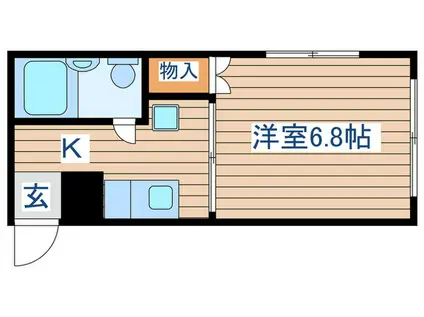 ハイツ カルチエラタン(1K/2階)の間取り写真