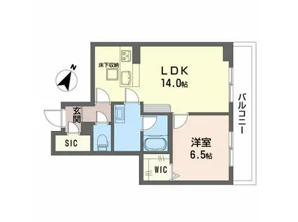 トリフォリア(1LDK/1階)の間取り写真