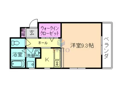 サンタ・プリマベーラ(1K/1階)の間取り写真