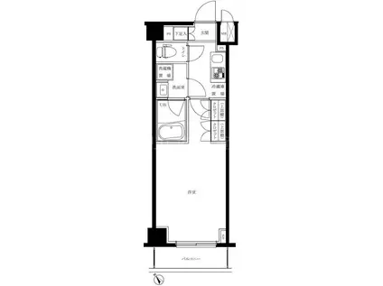 ルーブル東矢口(1K/4階)の間取り写真