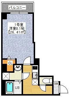 セントハウス横川(1K/2階)の間取り写真