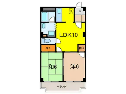 ヴィンテージミカゲ(2LDK/2階)の間取り写真