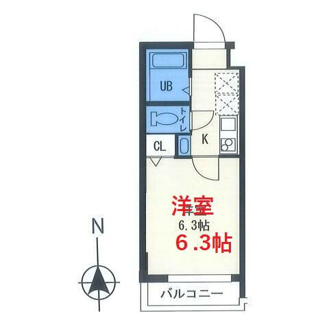 Mリアン(1K/3階)の間取り写真