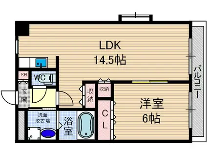 フォルトゥーナ(1LDK/2階)の間取り写真