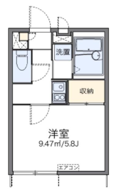 レオパレスメゾン田中II(1K/1階)の間取り写真