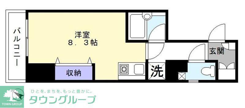 ラフィーヌ南流山(ワンルーム/7階)の間取り写真