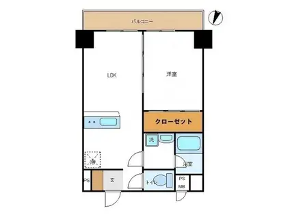 日興パレス南麻布(1LDK/5階)の間取り写真