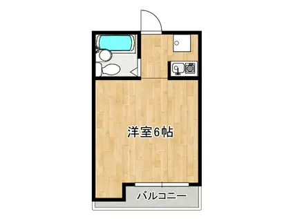 シャルム小手指(ワンルーム/3階)の間取り写真