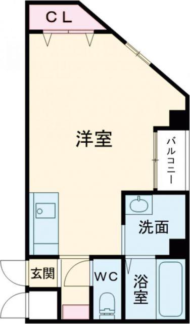 森塚第12マンション(ワンルーム/9階)の間取り写真