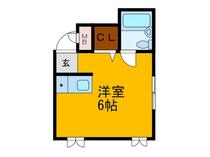 エリートハイツ(ワンルーム/3階)の間取り写真