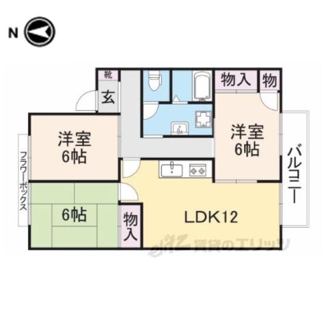 リバーシャトルABC(3LDK/2階)の間取り写真