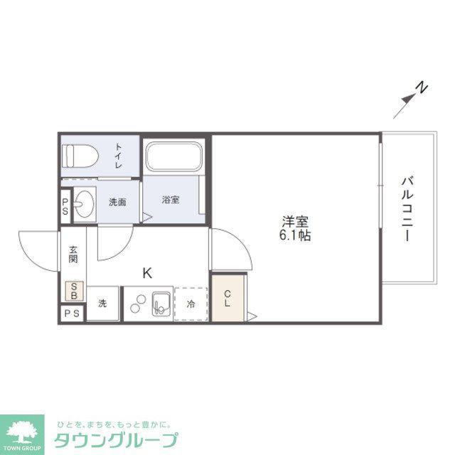グランスクエア相模原(1K/3階)の間取り写真