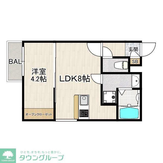 LE CALME(1LDK/3階)の間取り写真