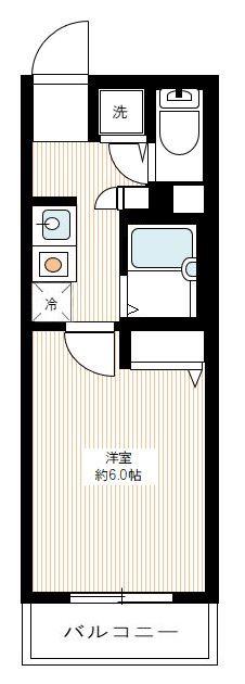 メインステージ日本橋小伝馬町(1K/9階)の間取り写真