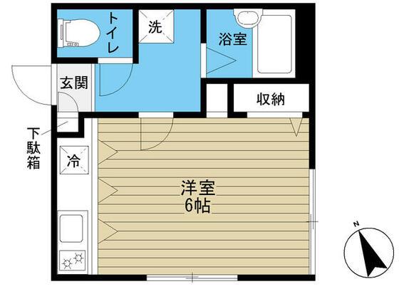 ハルーサ目白(ワンルーム/2階)の間取り写真