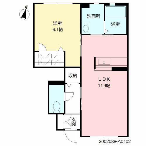 シャーメゾン和田(1LDK/1階)の間取り写真