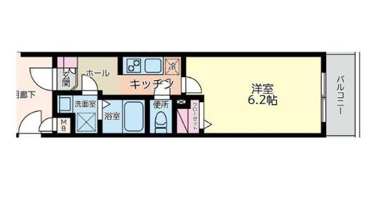 ピンキー(1K/7階)の間取り写真