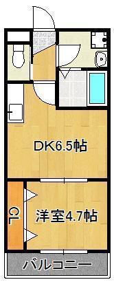 MAISON DE LA GRUE折尾(1DK/1階)の間取り写真