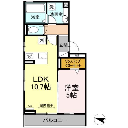 エクセールII(1LDK/3階)の間取り写真
