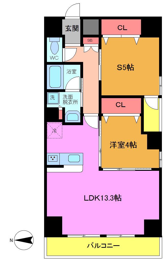 コルザKII(1SLDK/3階)の間取り写真