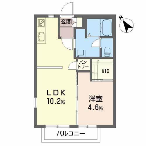コートビレッジ(1LDK/2階)の間取り写真