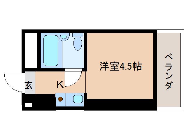 フォレスト高畑マンション(ワンルーム/5階)の間取り写真
