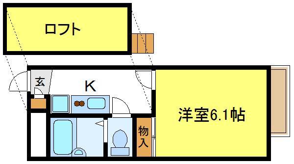 レオパレスキャトレセゾン(1K/2階)の間取り写真