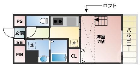 W.O.B.MIKUNI(1K/2階)の間取り写真
